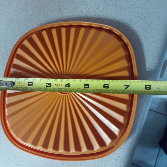 Vtg Tupperware Lid Seal #839 Orange for 7" Servalier® Bottom or Others - Picture 4 of 16